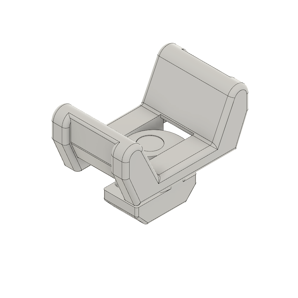 66-120-0 MODULAR SOLUTIONS CABLE TIE DOWNS<br>1/4 TURN CABLE BLOCK, 25MM, GRAY